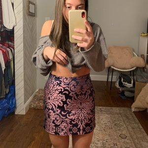 Patterned Mini Skirt